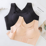Women's Push-Up Bra with Posture Corrector | Front Closure Cross-Back Bralette