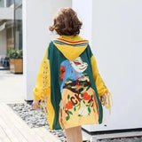 Vibrant Cartoon Trenchcoat for Trendy Style-yellow-1