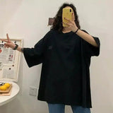 Oversized Cotton Tee with Sleeve Detail-1