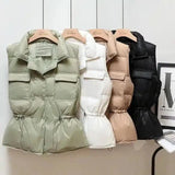 Quilted Women's Fashion Vest with Pockets-1