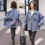 Oversized Embroidered Denim Jacket-1