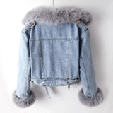 Faux Fur Denim Jacket – Chic and Cozy Winter Glam