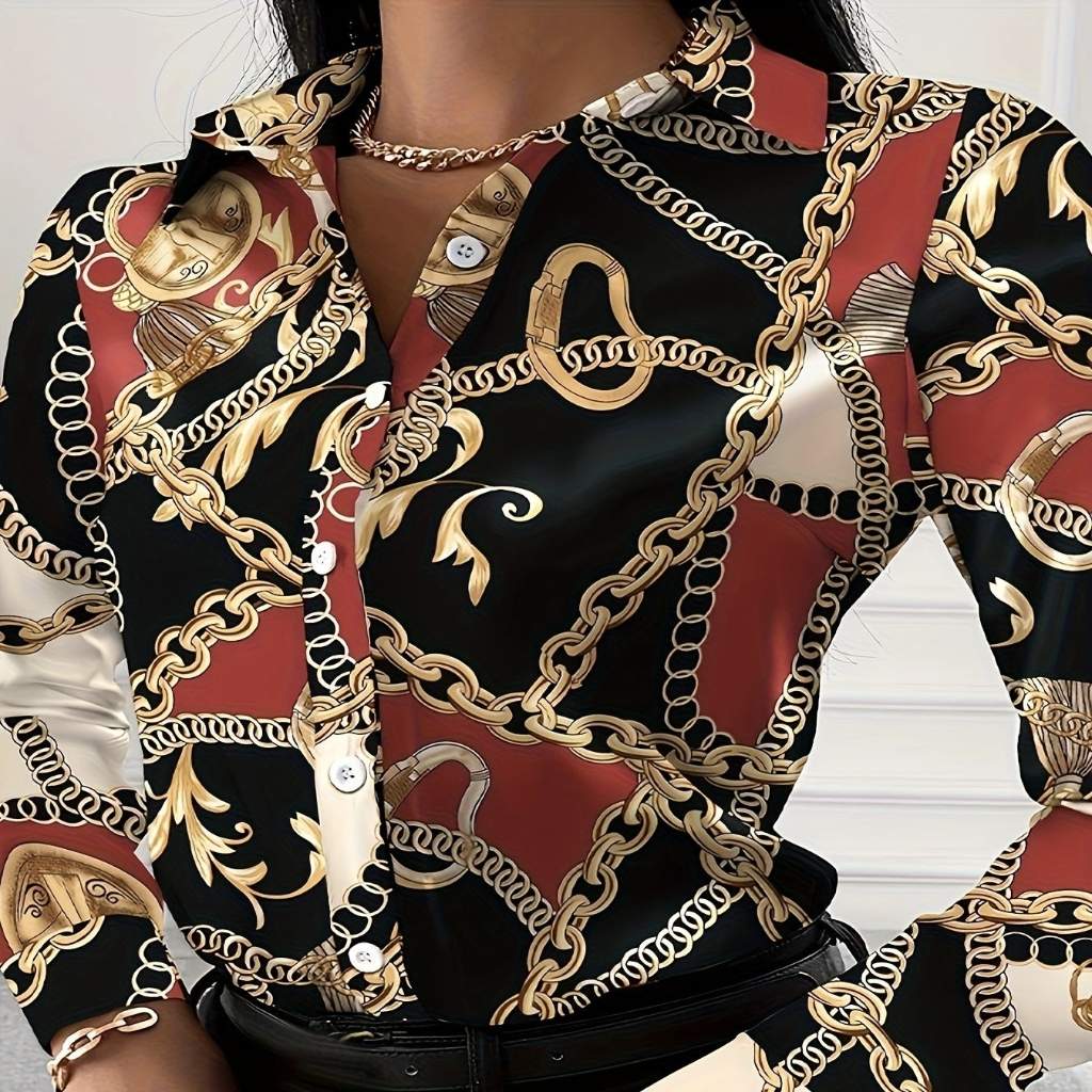 Baroque Print Blouse