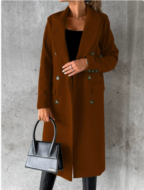 Chic Double-Breasted Pocket Blazer