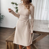 Women's Fashion Casual Dress Solid Color
