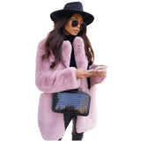Chic Faux Fur Lapel Coat for Women
