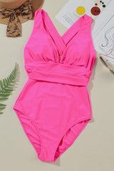 Crisscross Wide Strap One-Piece Swimwear-4