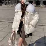 Chic Short Fur Collar Puffer