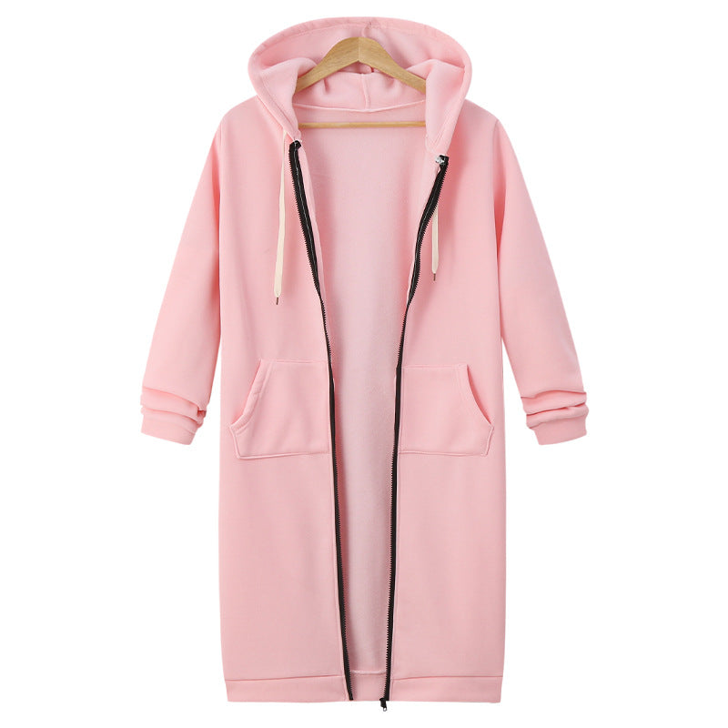 Hooded Fleece Longline Jacket