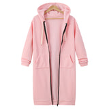Hooded Fleece Longline Jacket