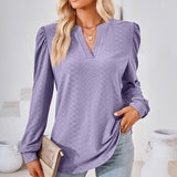 Puff Sleeve V-Neck Blouse