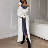 Furry Long Cardigan Duster Coat