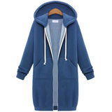 Hooded Fleece Longline Jacket