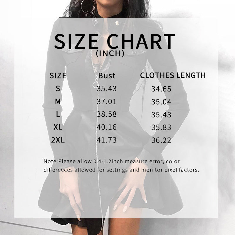 PU Leather Mini Party Dress