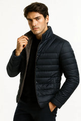 Men’s quilted puffer jacket – lightweight insulated winter coat