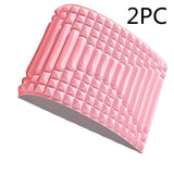 Back Stretcher Pillow Neck Lumbar Support Massager For Neck-Pink 2PC-8