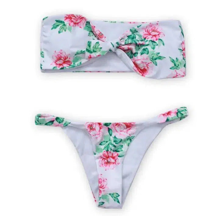 Bandeau Bikini Floral Swimwear Print Swimsuit Brazilian-2-3