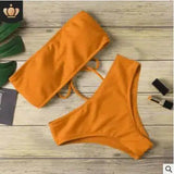 Bikini ladies swimwear-Orange-6