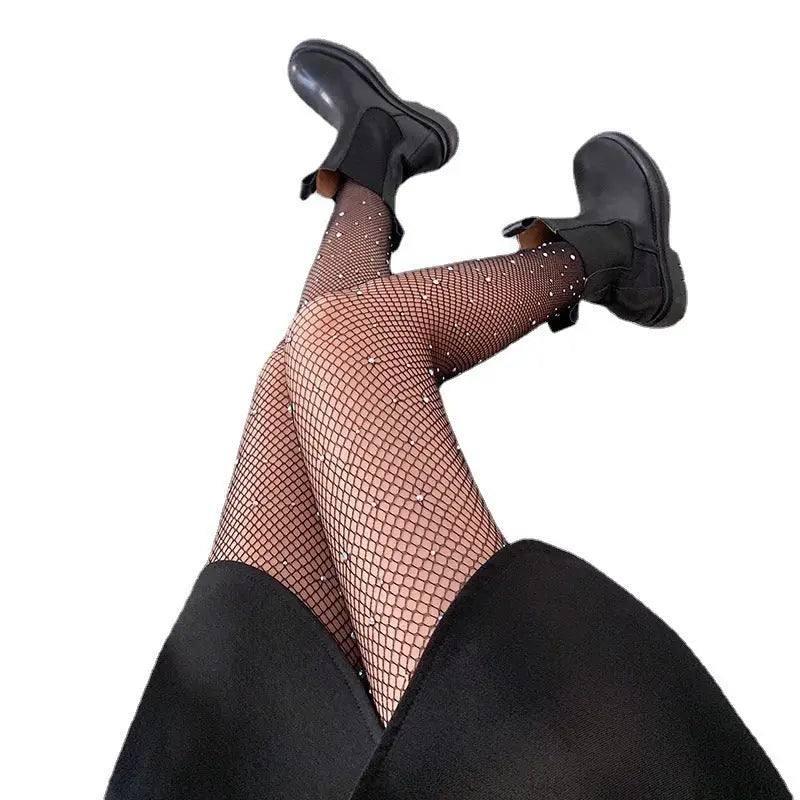 Black Stockings Alphabet Fishnet Stockings Rita Lo Moon-Diamond black-7