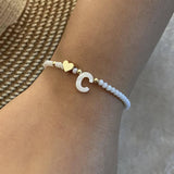 Chic Custom Letter Bead Bracelets - Personalized Jewelry-C-7