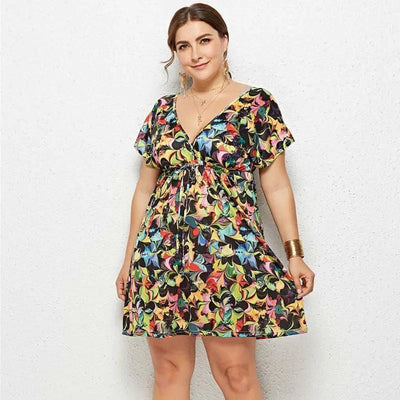 Chic Plus-Size Paisley Summer Dress for Women-6