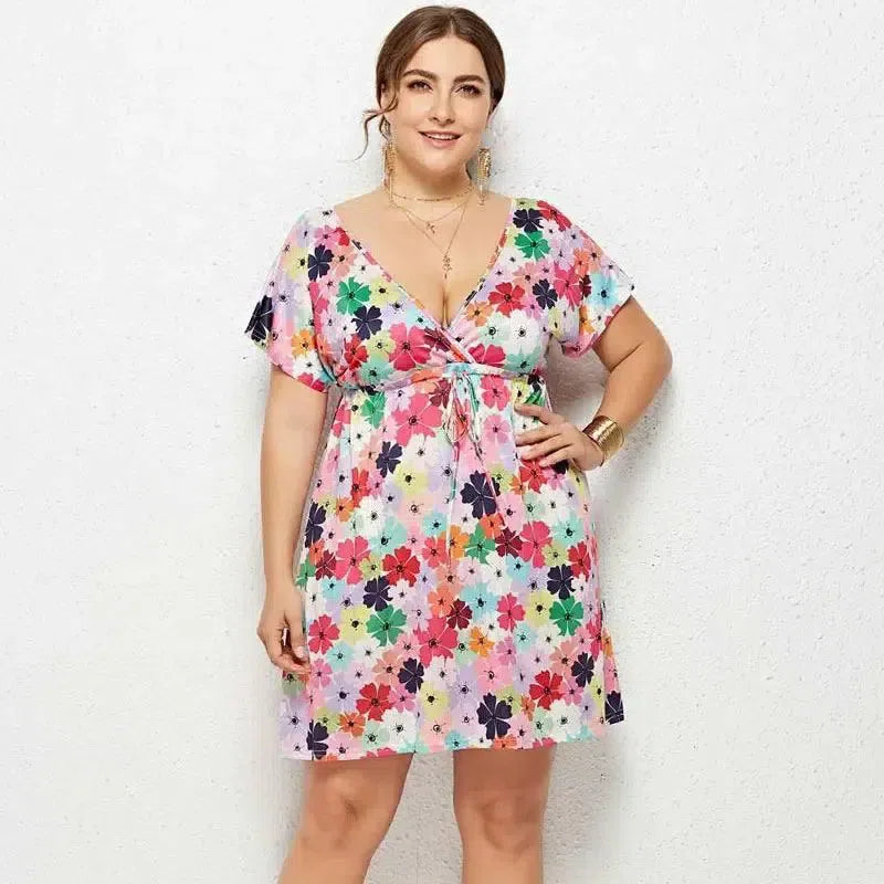 Chic Plus-Size Paisley Summer Dress for Women-01-7