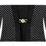 Chic Polka Dot Blazer for Women - Elegant Office Wear-5