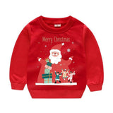 Christmas Casual Children Sweater Holiday Clothing-Red-1