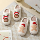 Christmas Home Slippers Cute Cartoon Santa Claus Cotton-4