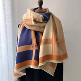 Color Blocking And Matching Cashmere Scarves For Women-4