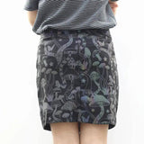 Colorful Mushroom Reflective Skirt High Waist Stretch Hip-9