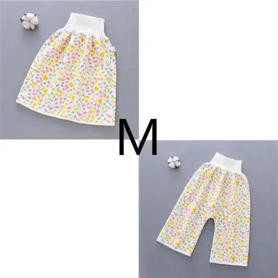 Cotton and bamboo fiber Baby diaper skirt-YellowSuit-10