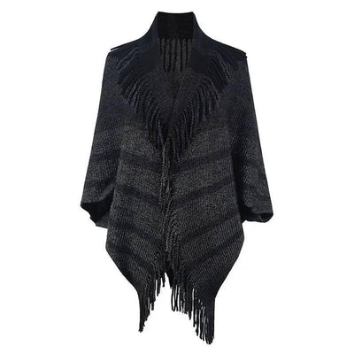 Cross-border Foreign Trade Tassel Inverness Female-Black-3