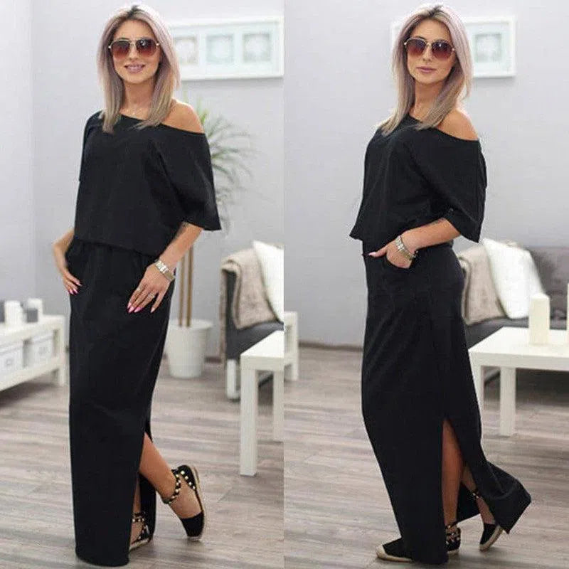 dress new summer dress for the summer women's-Black-9