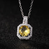 Perfume Bottle Pendant Necklace Women's Full Diamond-5