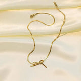 Women's Fashion Minimalist Bowknot Necklace-4