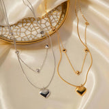 Elegant Heart Pendants in Gold and Silver-9