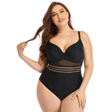 2022 New Push Up One Piece Swimsuit Women Plus Size Swimwear Large Big Plussize Swimming Suits Beachwear Bathing Suits-4105 Black-15