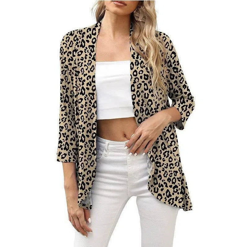 European And American Leisure Printed Knitted Cardigan-Printing 3-7