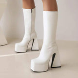 Fashion And Personality High Boots For Women-White-1