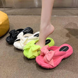 Fashion Bowknot Platform Flip Flop for Women 2023 Summer-1