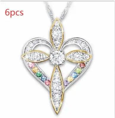 Fashion Love Heart Shaped Cross Pendant-Loveheartshapedcross-7