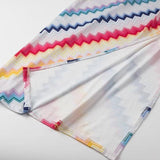 Fashionable and casual style rainbow stripe diagonal-3