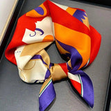 Genuine Silk Scarf Age Reducing Fashionable Small Square-6