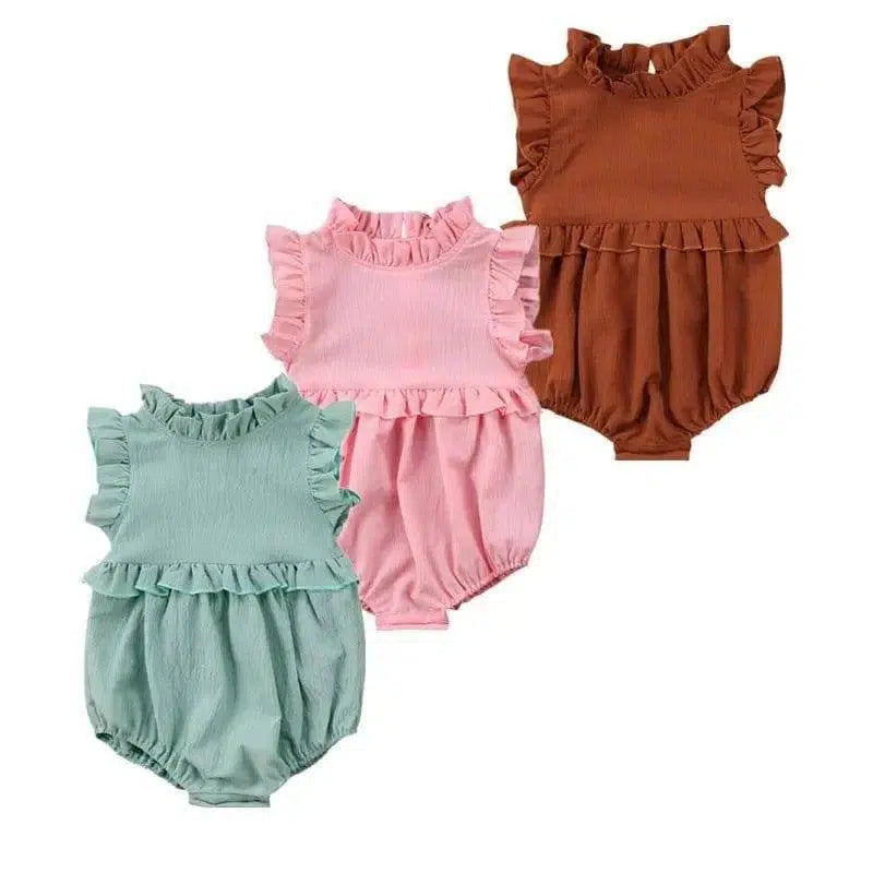 LOVEMI - Gwen Sleeveless Ruffled Romper