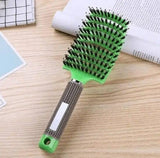 Hairbrush Anti Klit Brushy Haarborstel Women Detangler Hair-Green-71