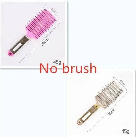 Hairbrush Anti Klit Brushy Haarborstel Women Detangler Hair-Pinkgold-74