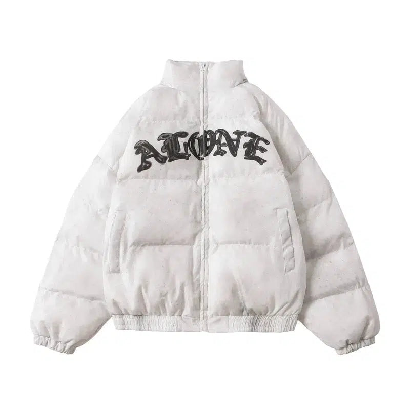 Hip Hop Street Thickened Loose Fried Street Coat-White-4