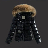 Imitation raccoon fur collar down coat-5