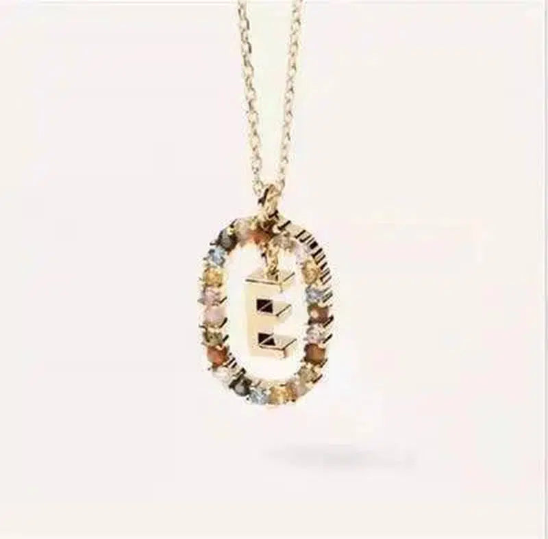 LOVEMI - Lovemi - Initial 'A - Z' Crystal Pendant Necklace Gold-Tone